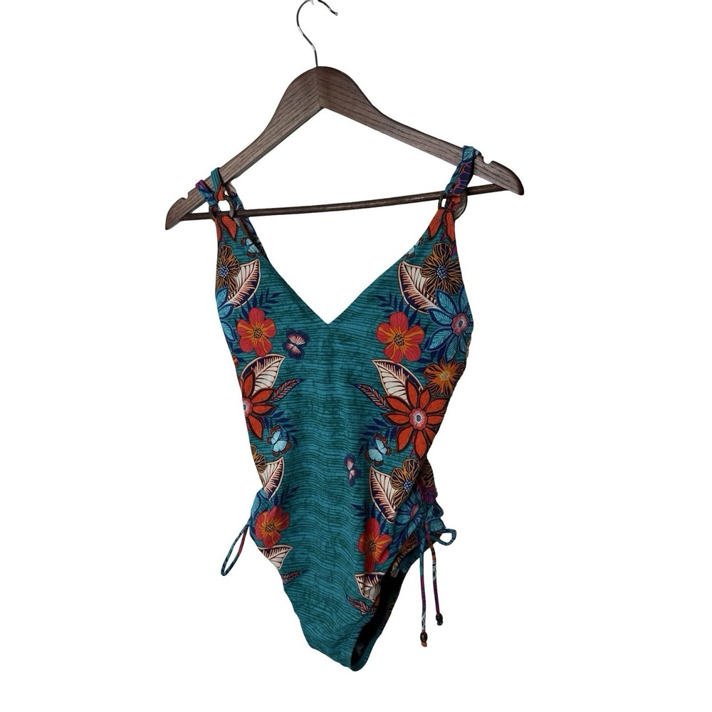 Skinny Dippers Shape Shifter V-Neck One Piece Swimsuit sz Medium NWOT